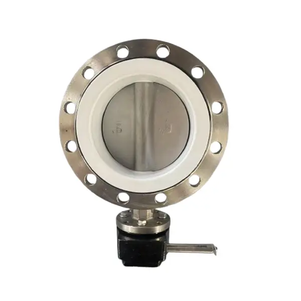 Acid alkali special stainless flange butterfly valve